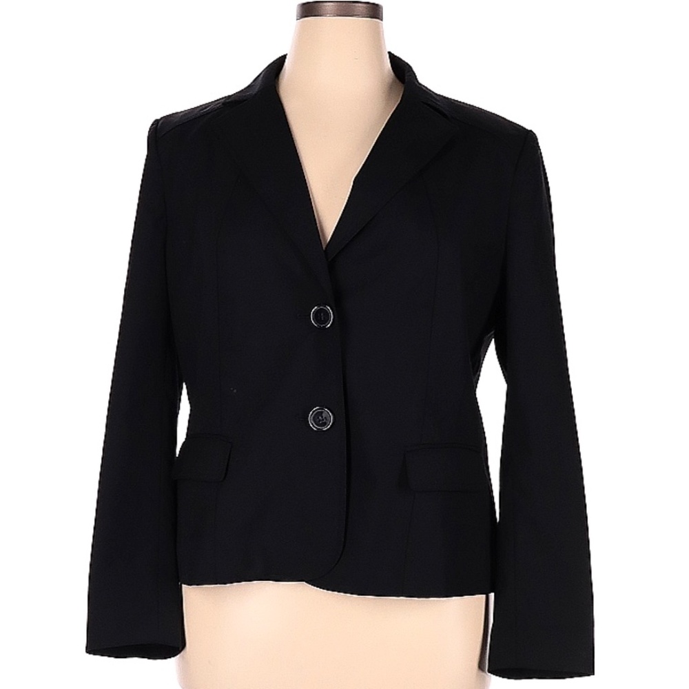 Talbots Black Wool and Silk Blazer Size 18